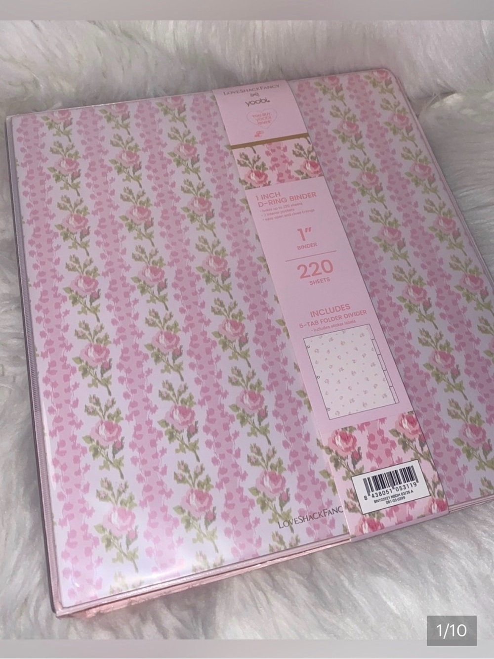 LoveShackFancy Target Collection Pink Floral Binder w Dividers